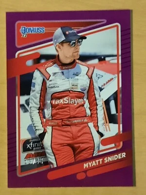 2022 Donruss Racing Base Purple #82 Myatt Snider SP /49 Chevrolet - Image 1 of 2