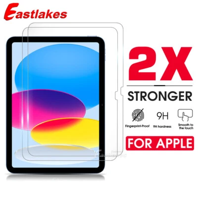 2x For iPad 11th 10th 9th iPad Pro 11 Air Mini Tempered Glass Screen Protector - image 1 of 4