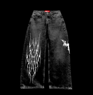 34x32 JEANS HOLGADOS PIERNA ANCHA BORDADOS - DRIFT Vintage Y2K Streetwear Goth Jeans Foto 1 de 4