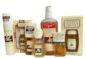 Complete 7 piece set Dana /Parfums Parquets French Vanilla pl read below AS IS - Picture 1 of 1
