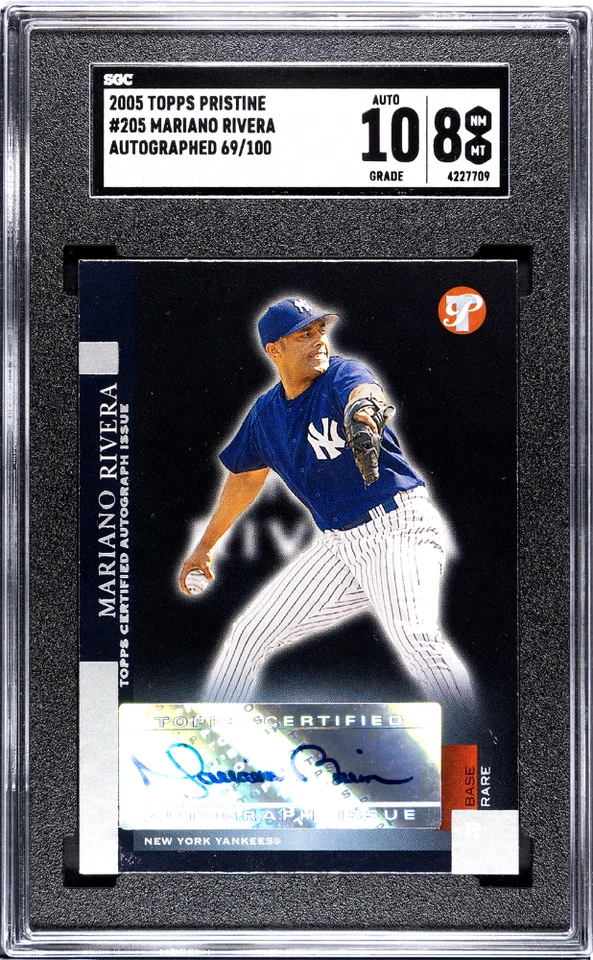 2005 Topps Pristine Mariano Rivera #205 Auto 69/100 SGC 8 - Image 1 of 2