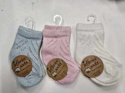 Jefferies Socks Organic Cotton Baby Crochet Dress Sock (Original) Style #2605 - Image 1 of 2