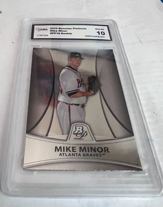 MIKE MINOR BRAVES 2010 BOWMAN PLATINUM # PP18 ROOKIE RC GRADED 10 L@@@K - Picture 1 of 2