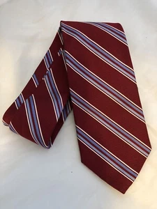 Brooks Brothers 346 cravatta a righe rosso bianco blu università preppy made in USA 3,7" - Foto 1 di 6