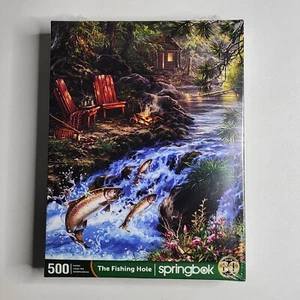 Springbok The Fishing Hole 500 Piece Jigsaw Puzzle By Dona Gelsinger New Sealed - Picture 1 of 5