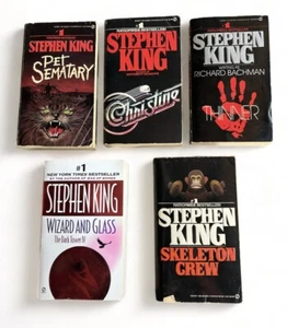 Vintage Stephen King Paperback Book Lot First Editions, Bachman, Pet Cemetery - Picture 1 of 8