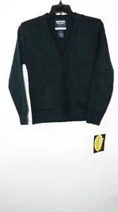 French Toast School uniform Cardigan sweater, V-neck Long sleeve Button down - Picture 1 of 7