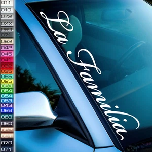 Auto Aufkleber La Familia Frontscheibenaufkleber Tuning Sticker - 46 Farben F74 - Picture 1 of 5