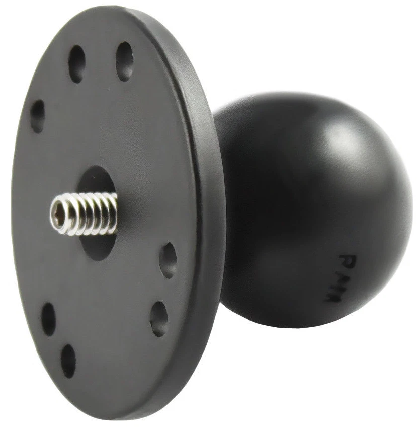 RAM Mounts 2.5" Round Base (AMPs Hole Pattern), 1.5" Ball with 1/4-20 Thread - Image 1 of 1