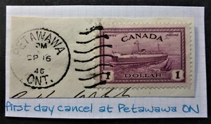 CANADA #273 FIRST DAY CANCEL "PETAWAWA ON"  CAN.SHIP $1.99 COMB. SHIPPING - Picture 1 of 1