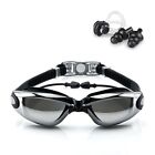 Swimming Goggles Anti-Fog Swim Glasses UV Protection + Ear Plug Adult No Leaking
