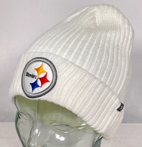 Cappello berretto Pittsburgh Steelers NFL Fanatics bianco con polsini in maglia adulto taglia unica - Foto 1 di 9