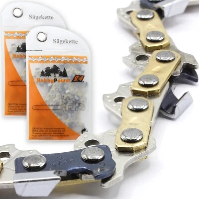 HOBBYPOWER24 2x Sägekette Vollmeißel für Einhell GE-LC 18/25 Li 25 cm 3/8 LP 1,1 mm 40 TG
