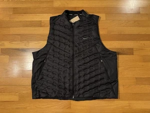 New 4XL Nike Therma-Fit ADV Aeroloft Down Running Zip Tall Vest FB7542-010 Men - Picture 1 of 23