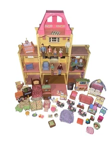 Fisher Price Loving Family Twin Time Grand Mansion 2005 Dollhouse & Accessories - Picture 1 of 9