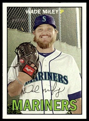 2016 Topps Heritage #116 Wade Miley Seattle Mariners Baseball - Image 1 of 2