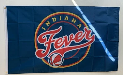Indiana Fever Blue 3x5 Ft Flag Banner WNBA Caitlin Clark Womens Basketball - Image 1 of 2