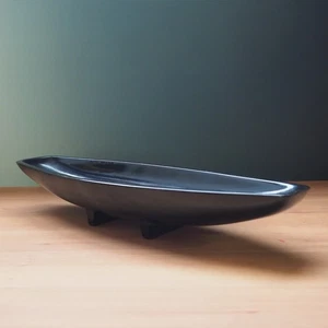 Vaso ceramica giapponese vintage - Ikebana, dimensioni grandi, design calmo nero - retrò - Foto 1 di 21