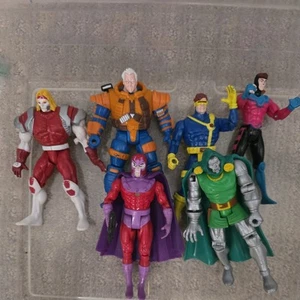 Marvel action figure LOT Xmen Magneto Cyclops Omega Red Dr. Doom Gambit Cable - Picture 1 of 7