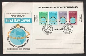 1980 Zimbabwe Rotary International Minisheet FDC. Salisbury First Day Cover - Picture 1 of 1