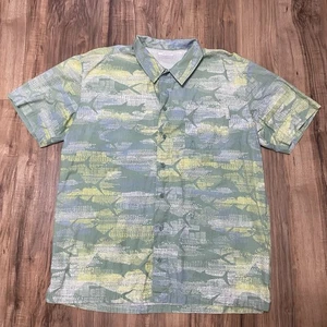 Camisa Columbia PFG Hombres Grande Geométrica Manga Corta Pesca Peces Ventilados Senderismo - Imagen 1 de 10