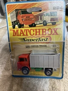 1969 Lesney Matchbox Superfast #26 RED GMC TIPPER TRUCK Original Packaging - Picture 1 of 14