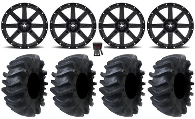 MSA Clutch 14" Wheels Black 30" AquaTorque Tires Kawasaki Mule Pro FXT  KRX Foto 1 de 4