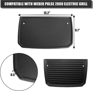 Plancha de hierro fundido para parrilla eléctrica Weber 5012001, 85012001 Pulse 2000 - Imagen 1 de 12