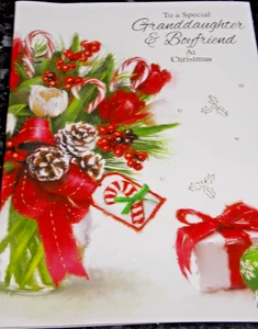 Nipote e fidanzato, cartolina di Natale. (R5). - Foto 1 di 3