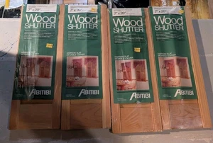 Panel Persiana Madera ABITIBI De Colección 7" Ancho x 20" Alto Nuevo Sellado Lote De 4 - Imagen 1 de 3