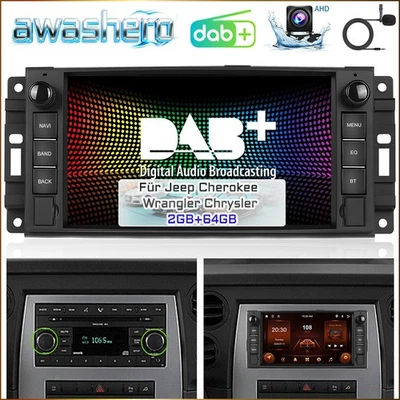 64G Android15 Autoradio GPS NAVI FM BT Für Chrysler Cruiser 300C Dodge Jeep DAB+ - Bild 1 von 4