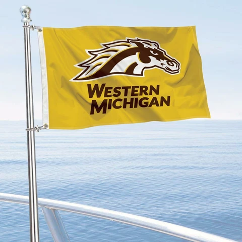 Western Michigan Broncos Boat Yacht Nautical Flag Cover