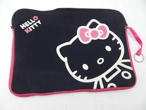 Universal Hello Kitty Style Laptop Sleeve Case Black/Pink New - Picture 1 of 3