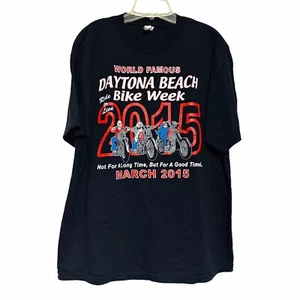 Bike Week Daytona Beach 2015 Mens XL Black T-Shirt Ride Free Biker Rally Tee - Picture 1 of 6