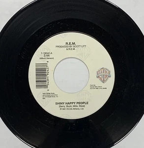 45 rpm Vintage 7” Vinyl Single Hit Record R.E.M. - Shiny Happy People - Picture 1 of 1