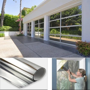 3FT x 24FT One Way Mirror Privacy Reflection Window Tint Film Reduce Heat 5% - Picture 1 of 10
