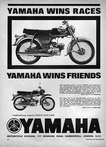 1965 Yamaha 50 Motorcycle Original Print Ad - Picture 1 of 1