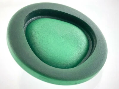 Vintage Molded Green Color Plastic Garment Button Size 1.6in Design Pattern 939A - Image 1 of 4