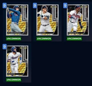 Juego de 4 Topps Bunt DIGITAL Negro Dorado INCOMÚN | Evan Carter, Acuña, PCA, Judge - Imagen 1 de 1