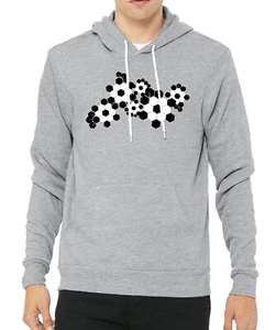 Sudadera con capucha de pelota de fútbol floral, sudaderas de fútbol, sudadera con capucha de fútbol - Imagen 1 de 7