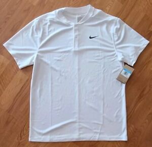 $58 Nike Dri-FIT Victory Size MEDIUM Men's Golf Tennis Polo White DH0838-100 NWT