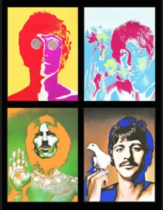 1967 BEATLES Psychedelic Portraits - 16x20" POSTER • ALL COMBINED - ByAvedon - Bild 1 von 6