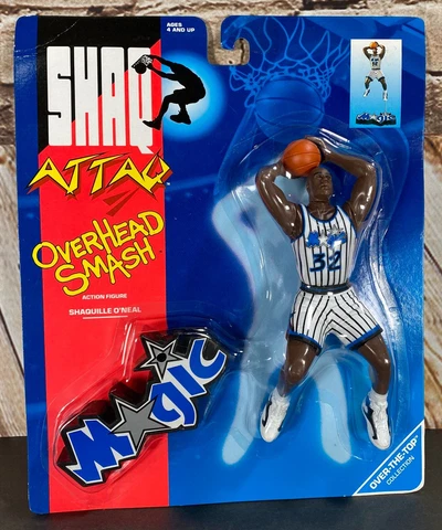 NBA Basketball SHAQ ATTAQ Overhead Smash Shaquille O'Neal Kenner Figure ~ NEW Cover