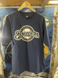 Milwaukee Brewers MLB Baseball #28 Prince Fielder Blue T-Shirt Jersey - Picture 1 of 2