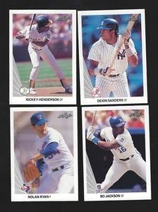 ( 4 ) 1990 LEAF STARS DION SANDERS ROOKIE, RYAN, BO & HENDERSON MINT - Picture 1 of 1