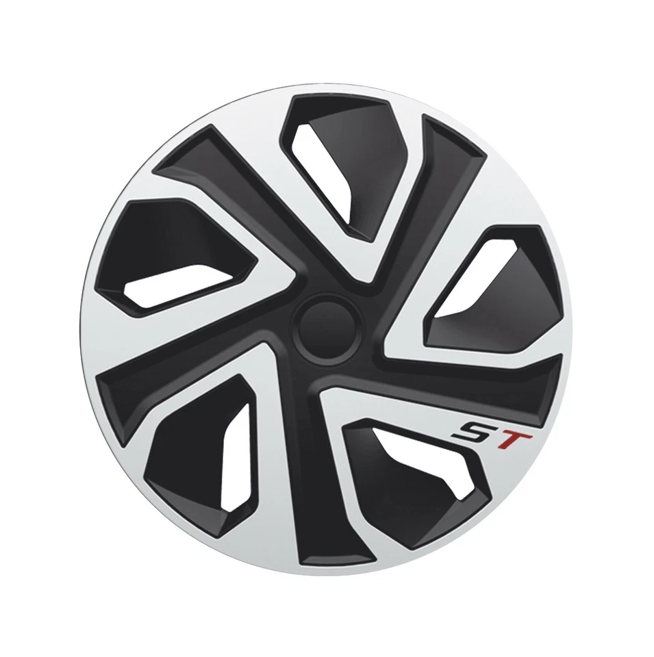 COPPE RUOTA ST SILVER BLACK UNIVERSALI 13"-14"-15"-16"PER TUTTI I CERCHI IN ABS  - Immagine 1 di 1