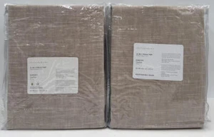 Pottery Barn Emery Linen Poletop Drape Curtain (2) ~ 50" x 84" ~ Oatmeal - Picture 1 of 1