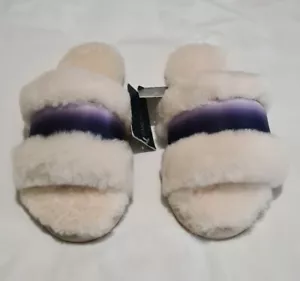 Emu Australia Wrenlette Slide Slippers Natural Grad Size uk 4 - Picture 1 of 7