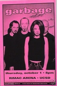 GARBAGE 1998 SAN DIEGO CONCERT TOUR POSTER -Group Standing Behind Shirley Manson - Picture 1 of 1