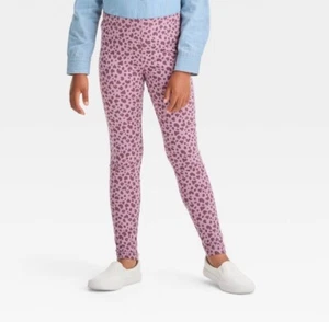 Girls' Animal Printed Leggings - Cat & Jack™ Purple M - Picture 1 of 3